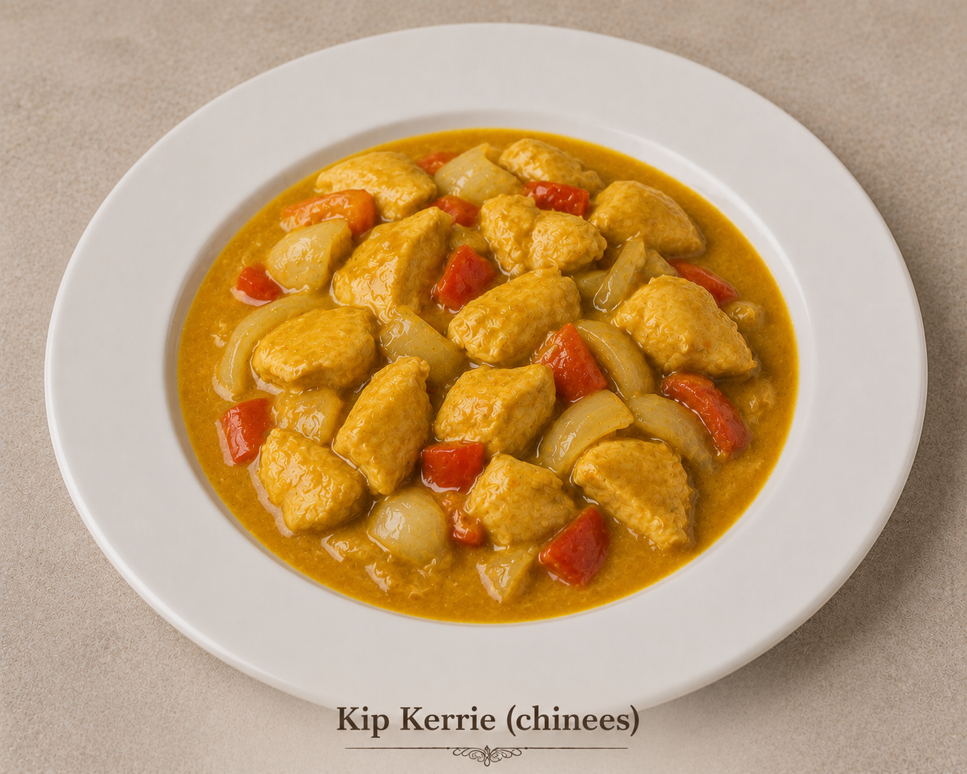 Kip Kerrie zoals bij de Chinees