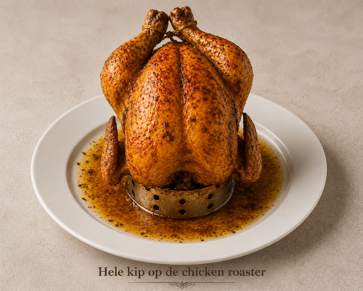 Hele kip op de chicken roaster